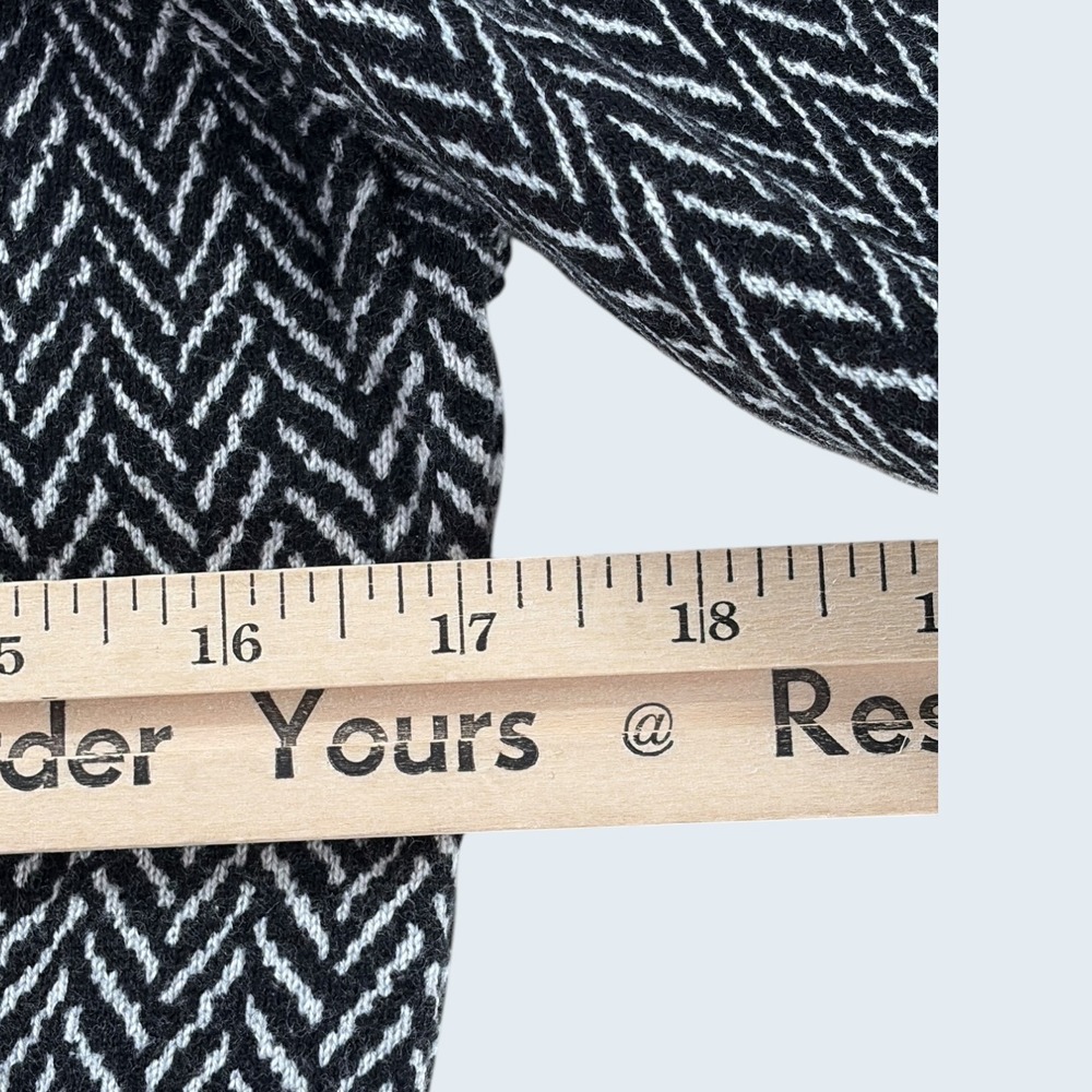White‎ House Black Market Women's Sweater Size S Herringbone Elbow Patch - Picture 6 of 10